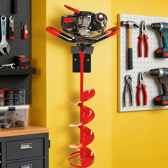 Настенное крепление для ледобура Сверхпрочный держатель для ледобура из нержавеющей стали Кронштейн для хранения ледобура с распорными винтами для легкой и надежной сборки