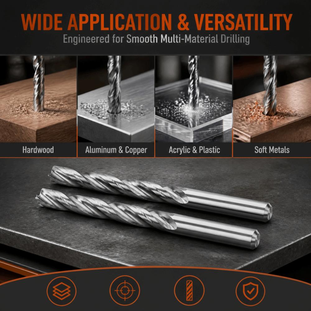 135 Degree Point HSS Drill Bit Double Spiral Groove Wood Drill Bit Drill Bit Set Wood Drilling