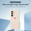 For Samsung Galaxy A36 5G Case Pink Love Pattern Printing Straight Edge TPU Phone Back Cover