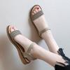 Summer Footwear Flat Beach Shoes One-button Comfortable Female Student Sandals.