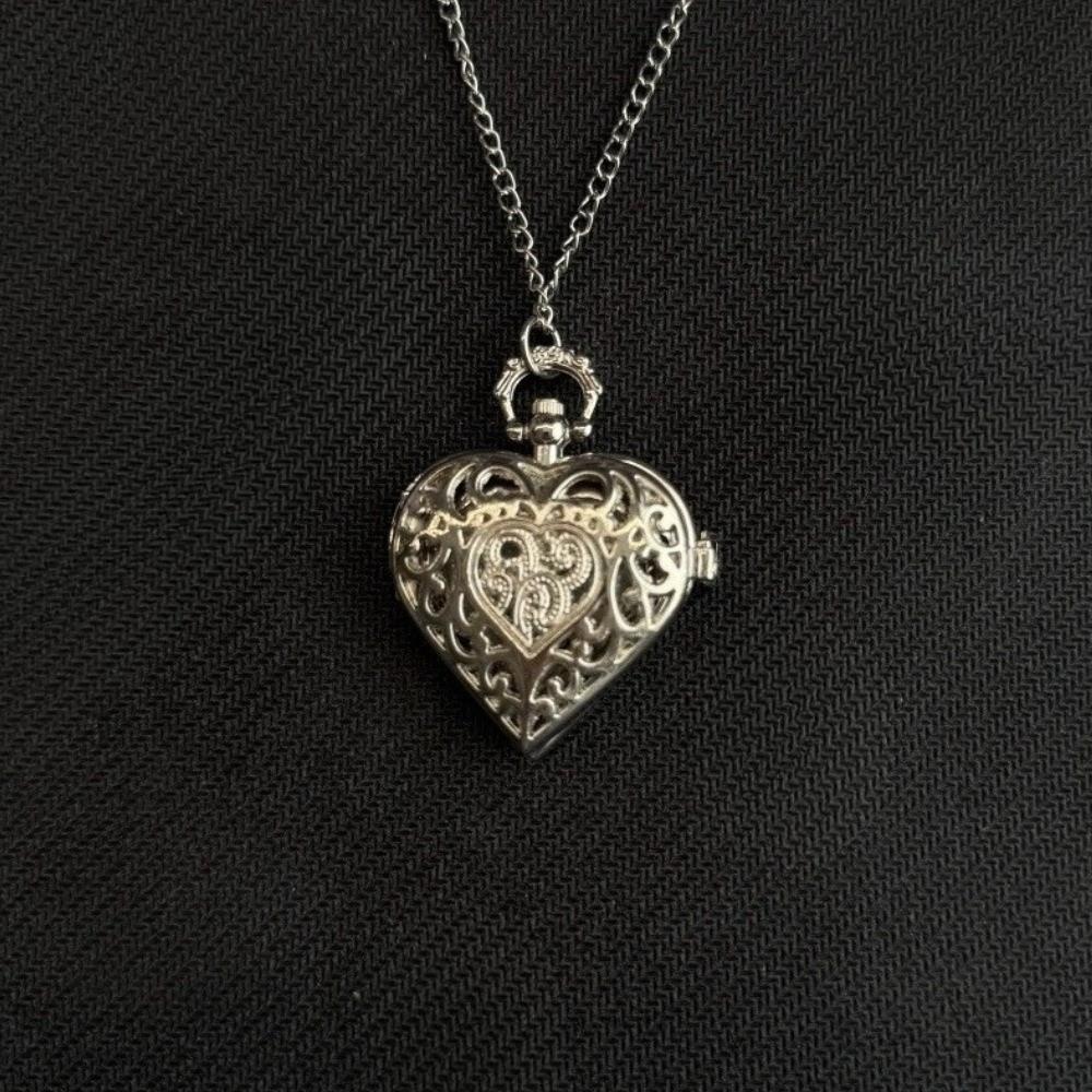 Модный Стиль Полый Сердечный Карманный Часовой Брелок Дизайн Подвеска Украшение Стимпанк Часы Пара