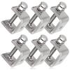 NOELAMOUR Stainless Steel C-Clamps, 30mm Wide, for Woodworking, Gluing, Fixing, Welding, and Slip Prevention (Set of 6)