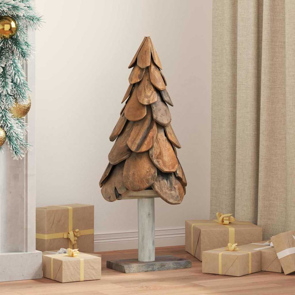 Christmas Tree with Stand Brown 91 cm Solid Teak Wood