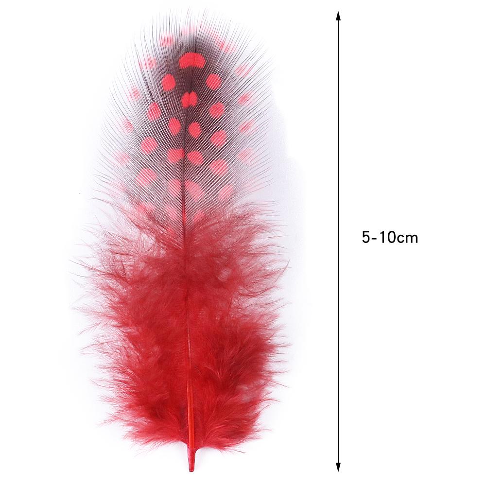 100PCS Natural Guinea Fowl Pheasant Feathers Natural Feathers Spotted 5-8cm Feathers for Crafts Dream Catcher Plume Decoration