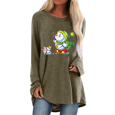 Новая осенне-зимняя повседневная одежда с длинным рукавом с принтом женская футболка с длинным рукавом высокого качества свободная версия топ с длинным рукавом