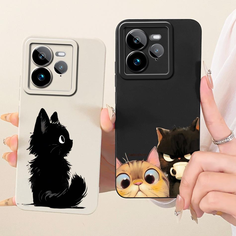 Для Realme GT 7 Pro Милый Кот Цветок Мультяшный Чехол Для Телефона Для Realme GT7 Pro RMX5010 Ударопрочный Мягкий Силиконовый Чехол Бамперы
