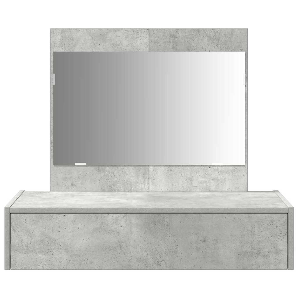 Makeup Table with Drawers Gray 83 x 40 x 70 cm Engineered Wood
