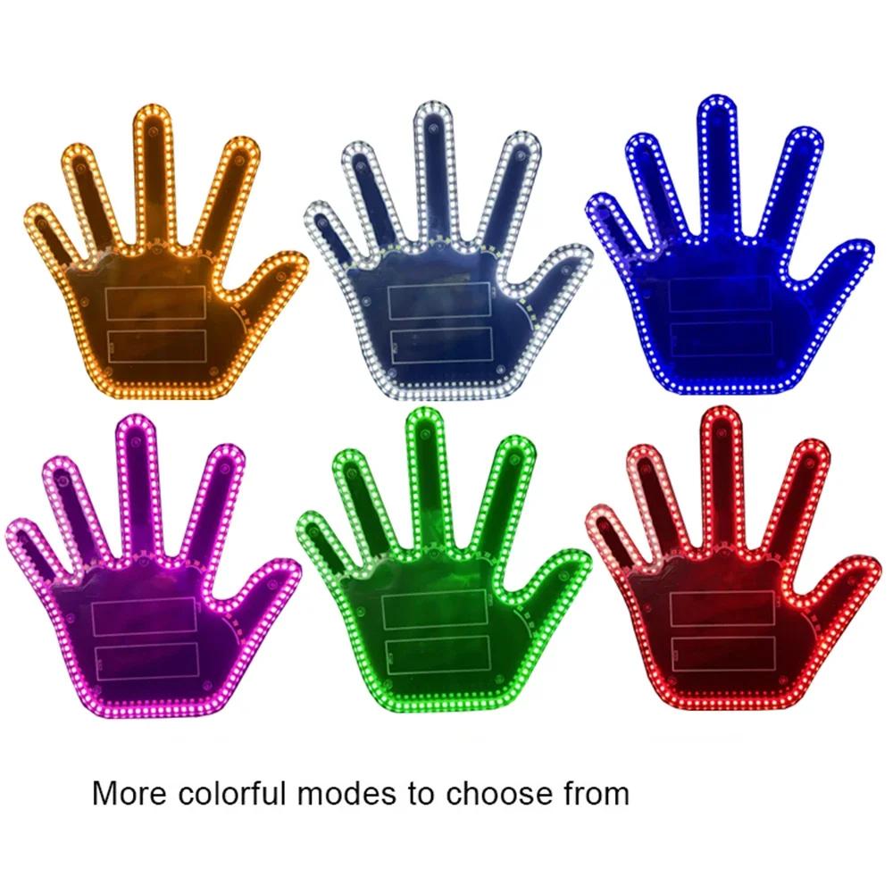 Flip Off Finger Light with Remote Car Guys Gift Truck Car Led Sign LED Hand Gesture Light Up Hand For Car Window