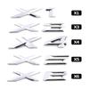 1Pcs X1 X3 X4 X5 X6 GT black Silver Auto Car Emblem Rear Sticker Accessories  Letter Trunk Emblem Rear Badge Decal