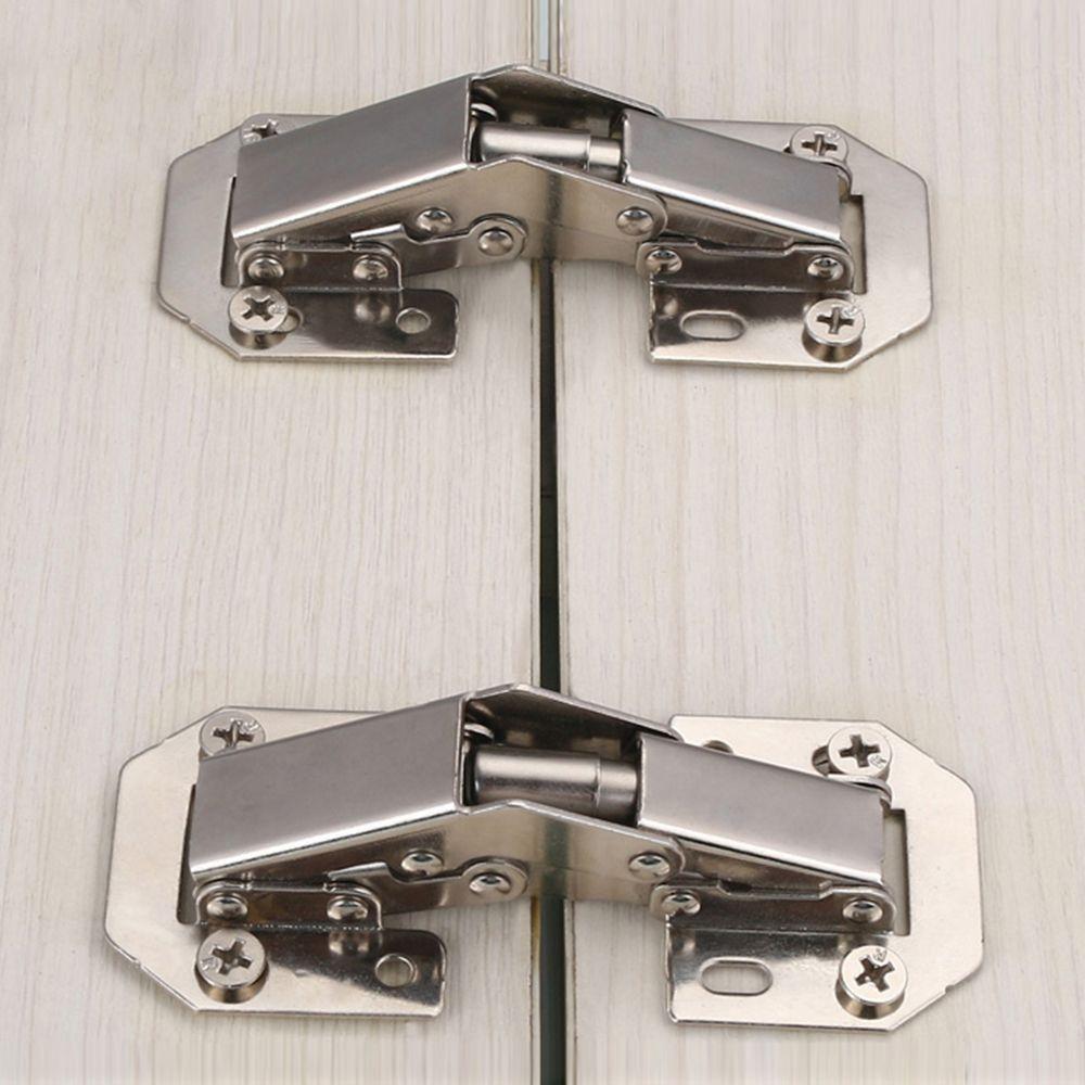 Петли для дверцы шкафа из нержавеющей стали, без сверления, с демпфером, новые гидравлические петли для двери, мебель