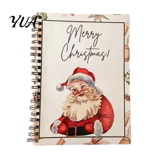 Decorative Holiday Keepsake Album Christmas Gift Card Book, 7" x 5" Spiral Bound Merry Customizable Cash Booklet, Greeting Album, Personalized