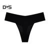 Women's Low Rise Briefs Ultra Thin Ice Silk Underwear Seamless No Show Thongs Invisible V-waisted Stretch Panties