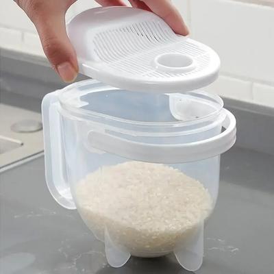 Рисомоечная машина Креативная ручная мойка риса, сито для риса, пластиковое ведро для риса, корзина со сливом и промывкой, очистка риса