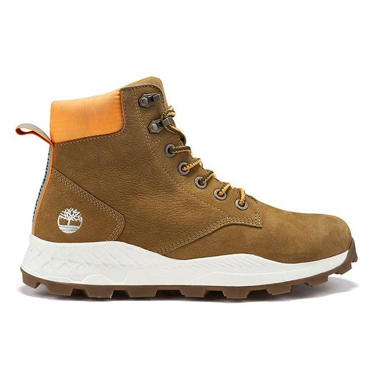Timberland Серия Brooklyn Теплые Прочные Амортизирующие Удобные Универсальные Короткие Ботинки Для Отдыха На Природе Мужские Ботинки Коричневый A2DSZW