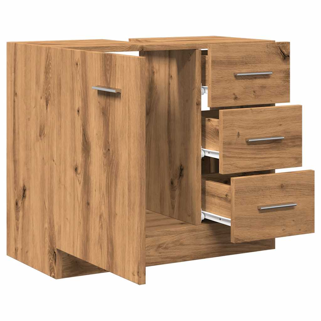 Artisan Oak Washbasin Cabinet 63 x 30 x 54 cm Particleboard
