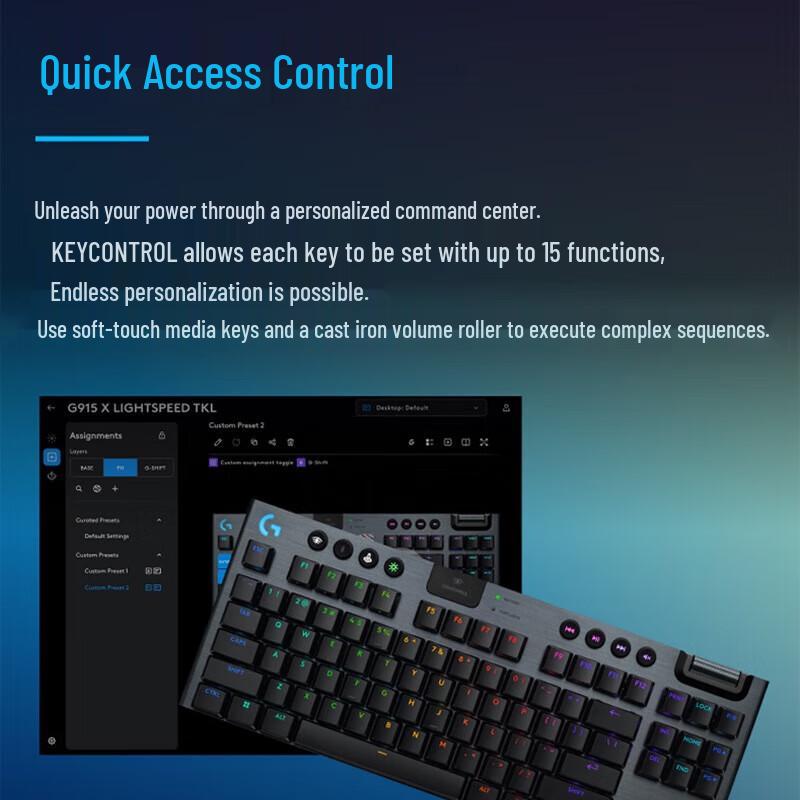 Logitech G915 X LIGHTSPEED TKL Mechanical Gaming Keyboard