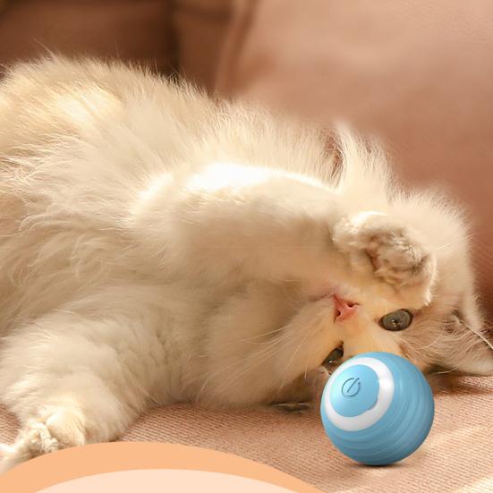 Умная интерактивная игрушка для кошек, не содержащая бисфенола А, USB перезаряжаемая автоматическая игрушка для кошек с красочным световым шаром, игрушка для котенка