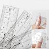 2 шт., прозрачные ПВХ ногти, мягкая линейка, накладные кончики ногтей, измерение размера ногтей, алмазный измерительный инструмент для маникюра