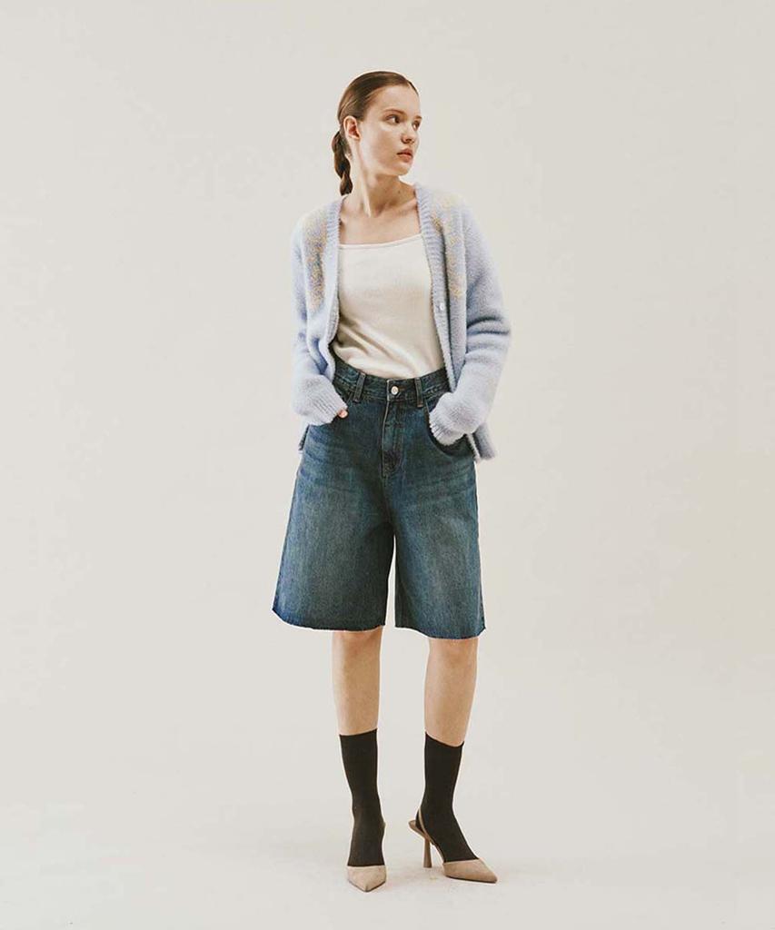 DIEPHOD Df3#382 Denim Wide-Leg Shorts