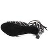Women Latin Dance Shoes Shining Rhinestone Modern Dancing Shoes High Heel 7.5cm