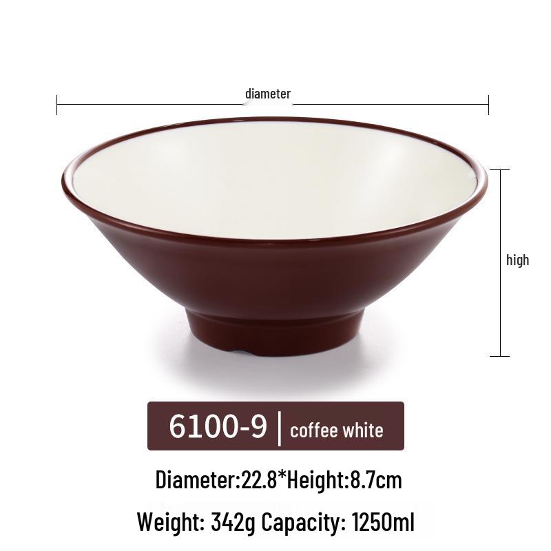 Большая миска для рамена из меламина для лапшичных - Коническая миска для Луосифэнь, Мала Тан, супа и рисовой лапши