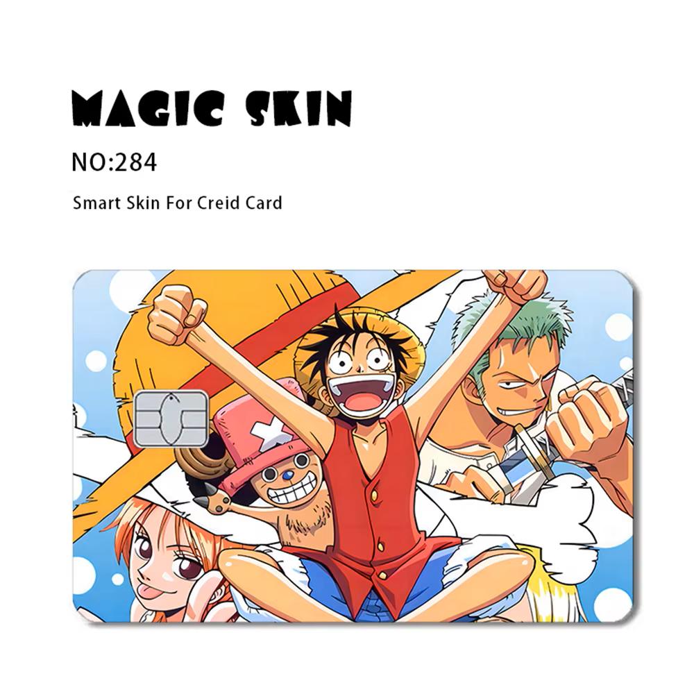 Аниме One Piece Луффи Зоро Эйс Робин Матовая ПВХ Наклейка Пленочная Лента Skin Для Кредитной Карты Дебетовой Карты Банковских Карт Наклейки Деколь Игрушки
