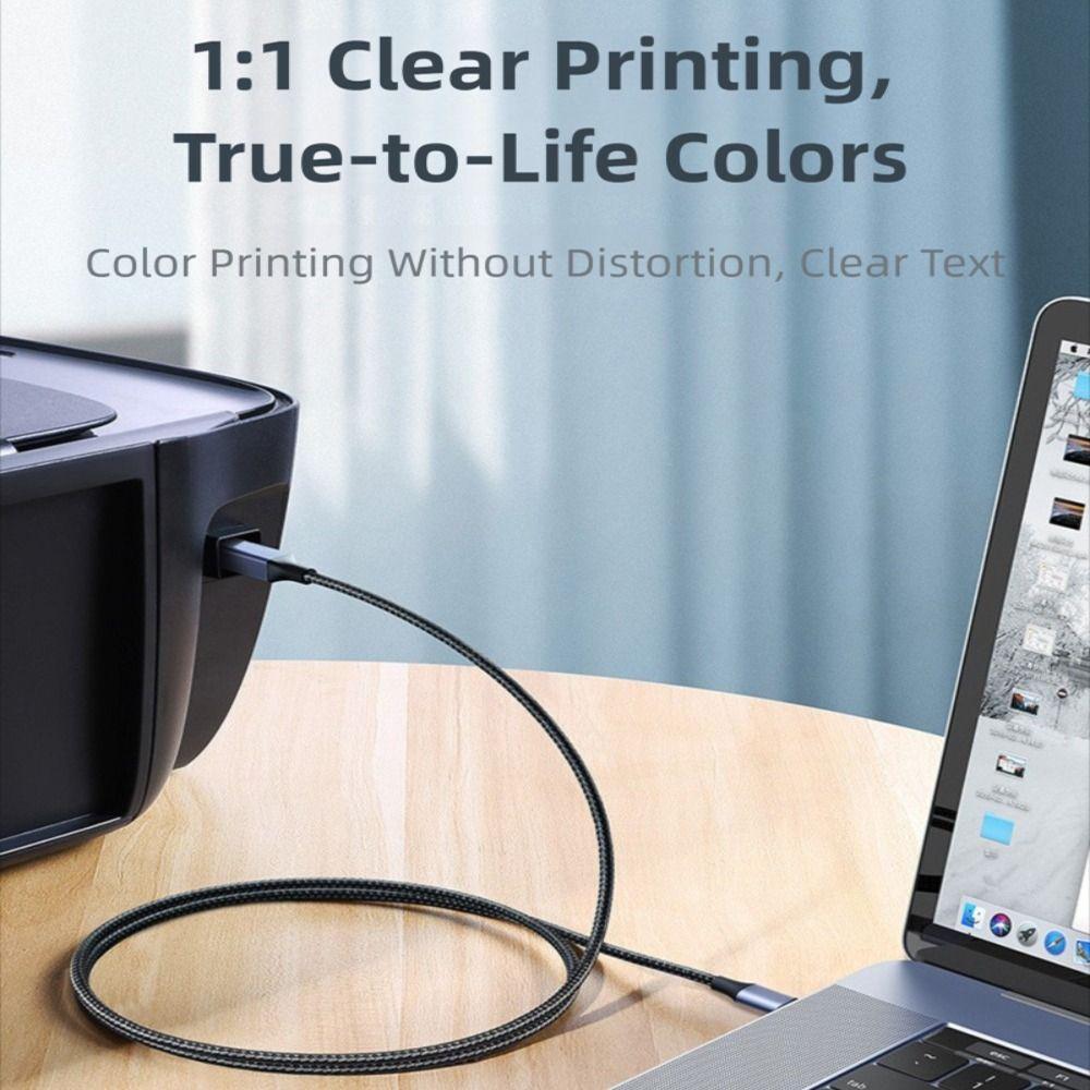 Data Transfer USB C to USB B 3.0 Cable Male to Male Scanner Wire for Epson/HP/Canon Laptop Computer