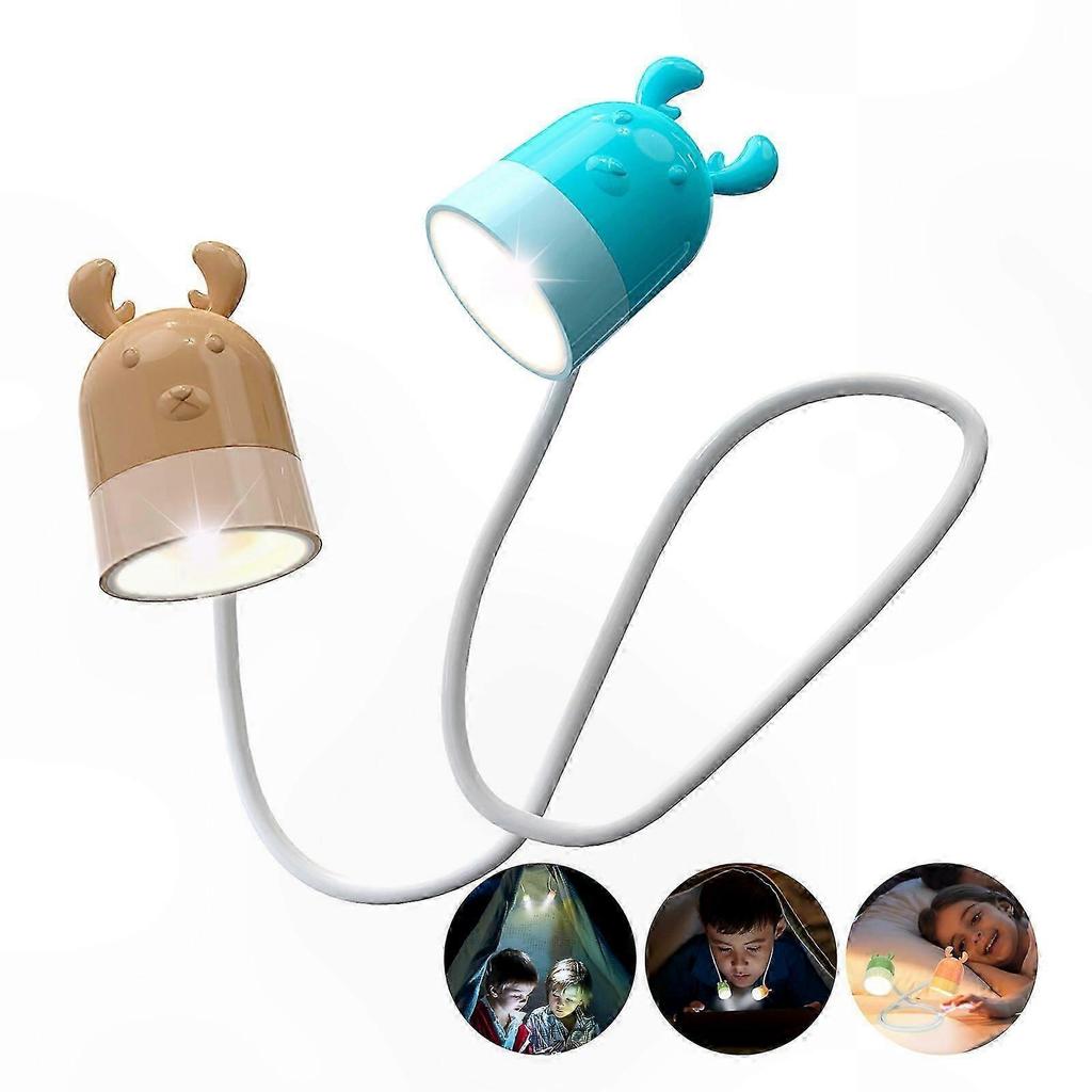 Flexible LED Neck Light for Bedtime Reading, Hands-Free Design with RGB Colors, SOS Function and Timer Feature