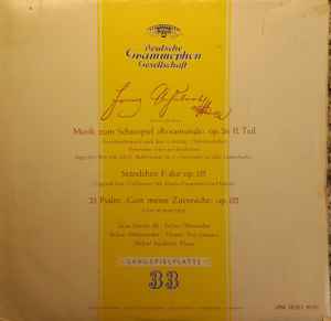LP Record FRANZ SCHUBERT DIANA EUSTRATI BE Musik Zum Schauspiel Rosamunde Op LPM18102 Deutsche Grammo 1958 Germany Classical Used