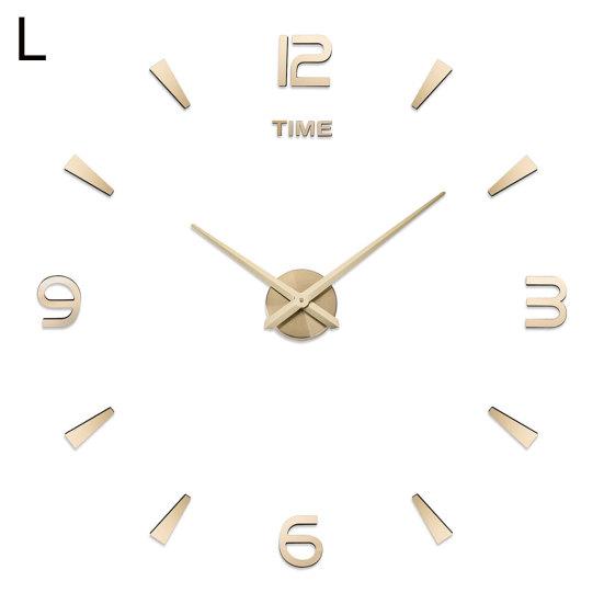 Современная акриловая зеркальная поверхность, настенная наклейка, часы «сделай сам», гостиная