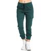 Women's Solid Color Casual Elastic Waist String Side Pocket Pencil Pants
