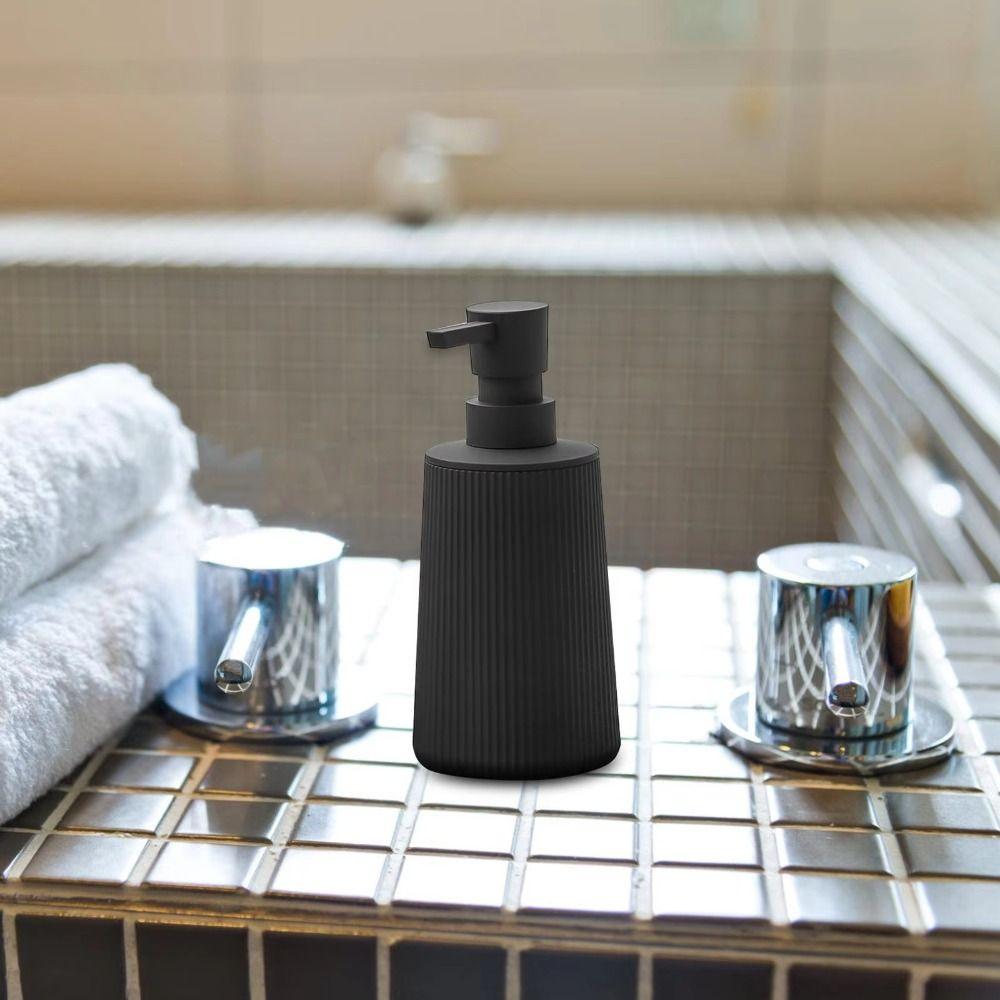 380ml Capacity Handwash Container Modern Ribbed Soap Lotion Bottle Lotion Gel Jar Farmhouse Style