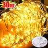 Светодиодные гирлянды из медной проволоки на батарейках, гирлянда, водонепроницаемая, наружная, сказочная подсветка, рождественская, свадебная вечеринка, декор, оптовая продажа