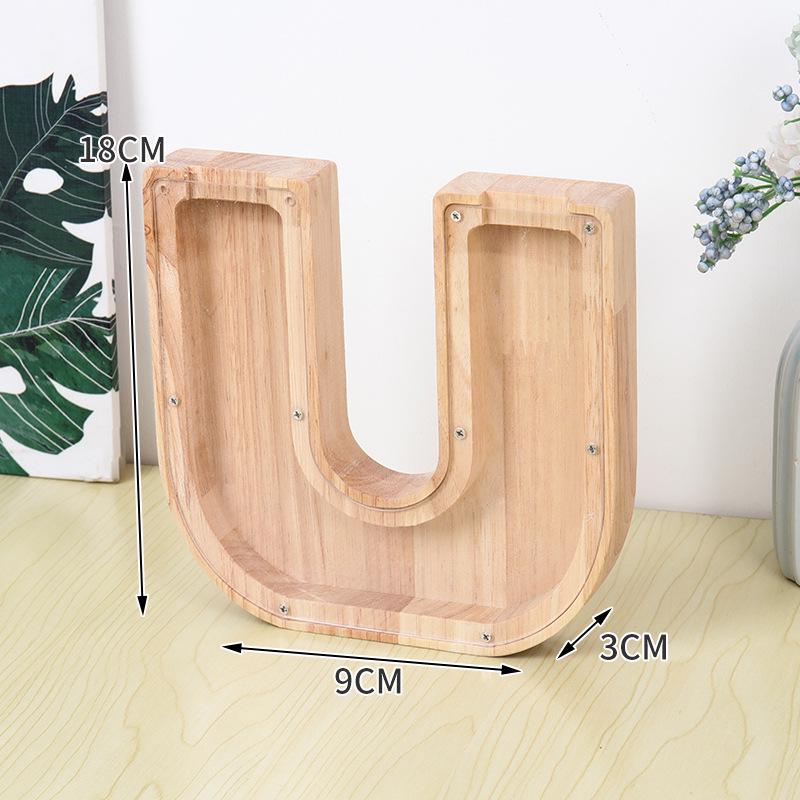 Деревянная и акриловая копилка для детей с алфавитом - прозрачный дизайн животных