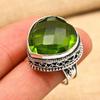 Heart Shape Peridot Gemstone Handmade Vintage Jewelry 925 Sterling Silver Ring Gift For Engagement