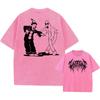 Ghostemane Double Sided Print Washed T-Shirt Oversized Men 100% Cotton Tshirt Gothic Rock TShirt Streetwear Unisex