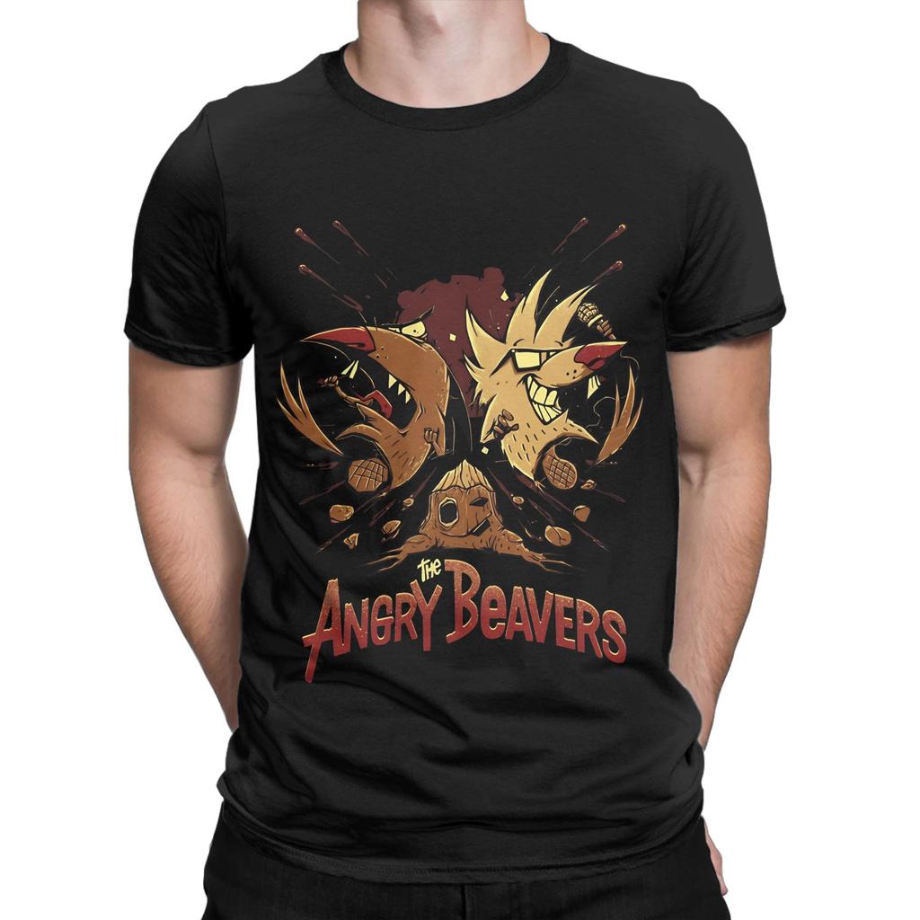 Unisex Unisex Angry Cartoon Tv Series Beavers Funny Unisex Fan Funny Graphic 100 Cotton TShirt The Angry Beavers Tops Tees For Unisex