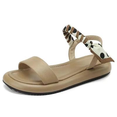 Летние сандалии SyfIyno для улицы, женские, новая линия, пляжная толстая подошва, римские туфли, женские сандалии на плоской подошве с эластичной резинкой и пряжкой