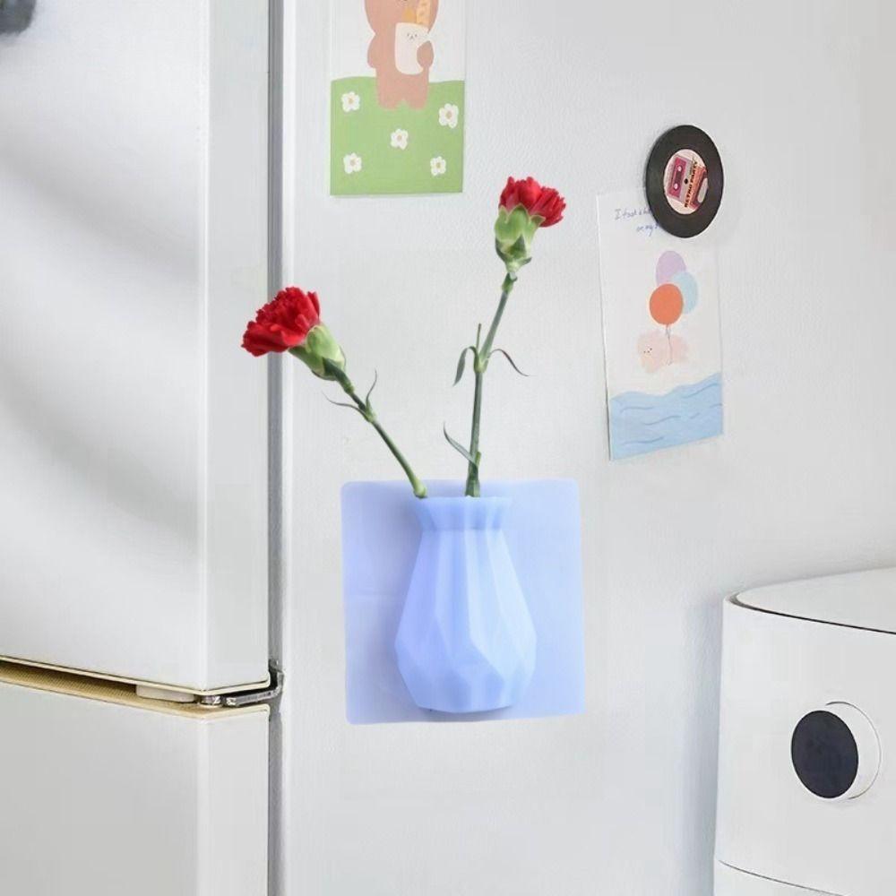 Силиконовая ваза-стикер Magic, многоразовая декоративная ваза, горячая настенная ваза, сухоцветы