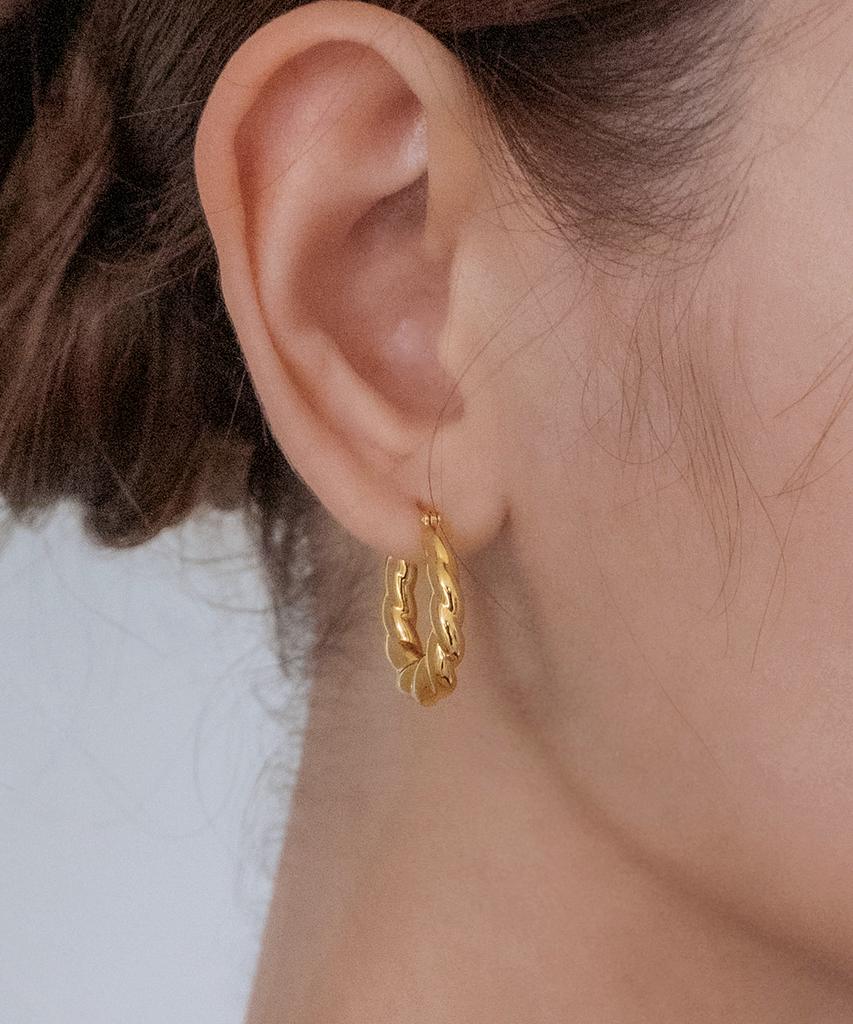 Mcel 18K Celine Rope Ring Earrings