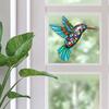 Iron Colorful Hummingbird Wall Decoration Home Office Living Room Bathroom Indoor Outdoor Metal Wall Art Hanging Bird Ornament Pendant