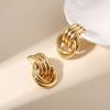Twist Knot Women's Dangle Earrings Multilayer Circle Stud Earrings Drop Earrings  Bridal