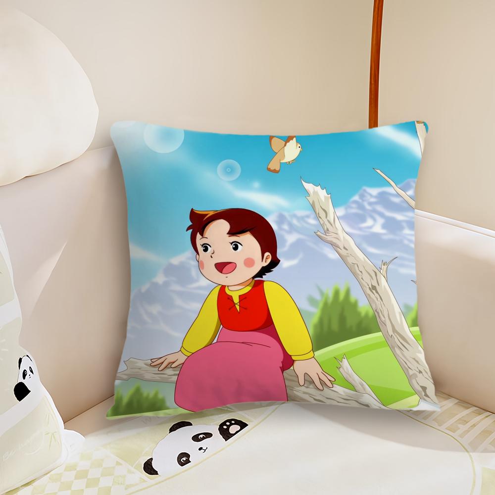 Cartoon HHeidil Cute cushion cover Plush Fabric Soft Double Sided Print Sofa Cushion Cover Throw Pillow Covers