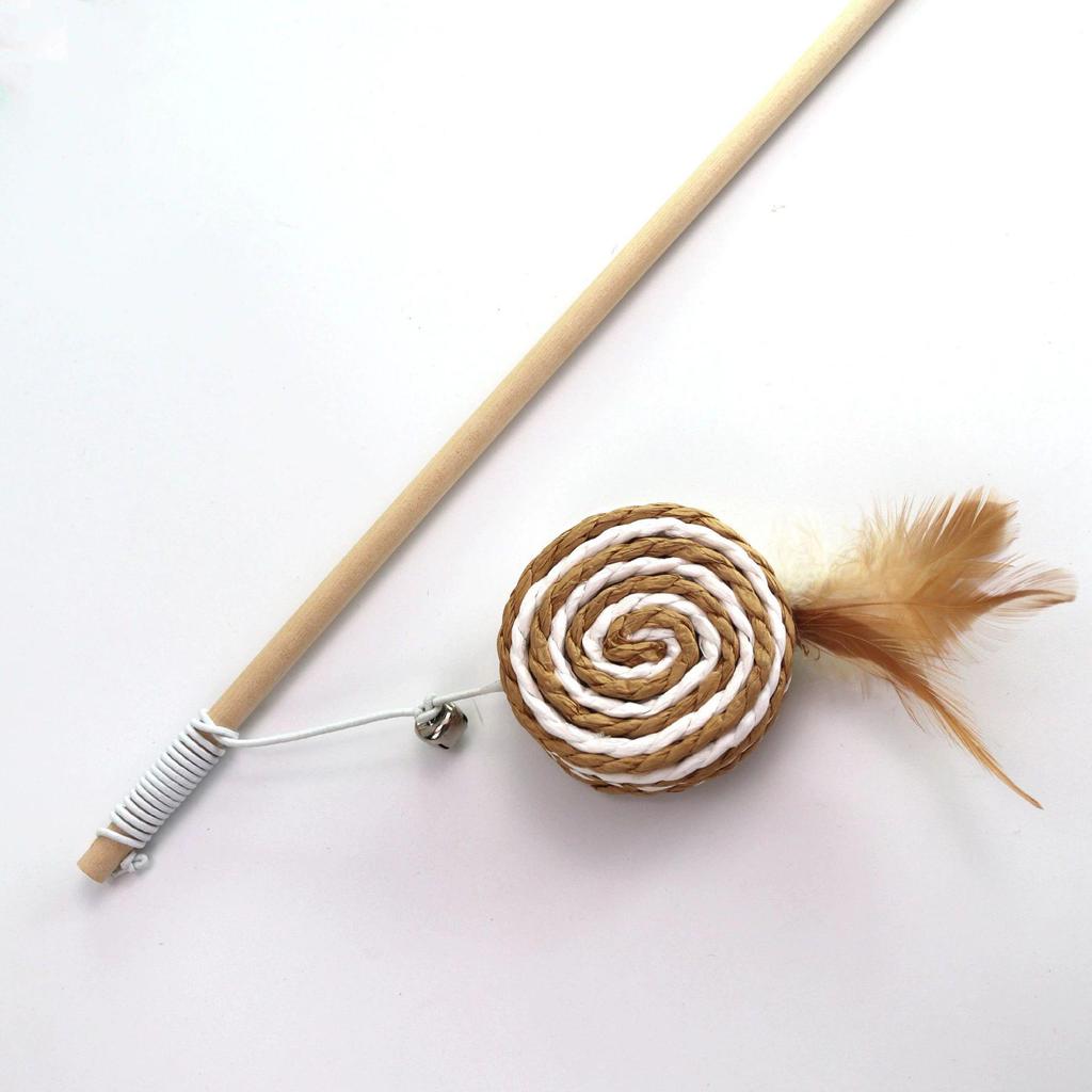 Льняная мышка-кошка дразнилка с колокольчиком - Игрушка для снятия скуки для кошек