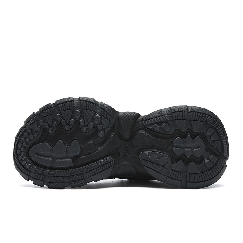 Fila TRUFFLE Амортизирующие износостойкие легкие низкие массивные кроссовки женские Черный/Черный Песочно-серый F12W621111FBB