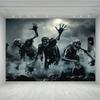 1 piece of Gothic zombie-apocalypse-themed polyester horror event decoration suitable for Halloween and carnivals