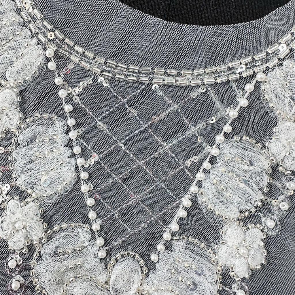Source White Bead Collar Decoration With Dress Top Neckline Accessories