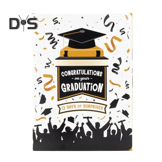 Подарочные коробки на выпускной своими руками 12 пустых кубиков Персонализированные подарки для семьи, друзей Гофрированная картонная коробка для различных угощений, закусок, ювелирных изделий