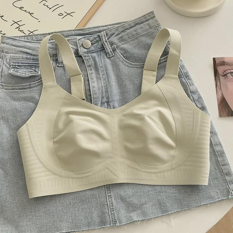 "Rabbit Ear Seamless Lifting Bra - Summer Thin, Anti-Sag, Soft Support for Larger Busts"