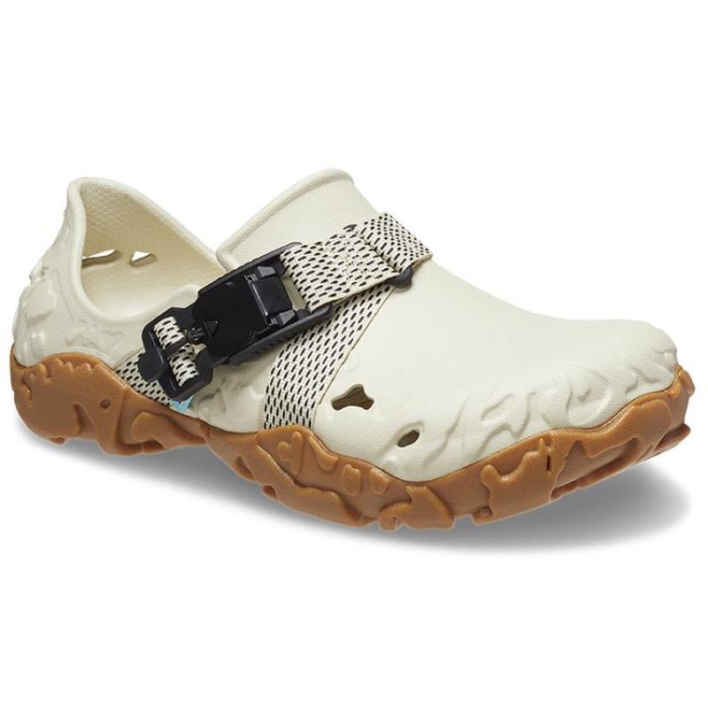Crocs PU Casual Comfort Outdoor Breathable Beach Sandals Unisex Bone White 208173-2Y3